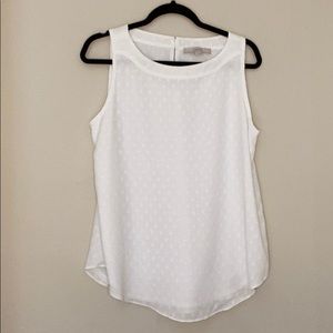 Loft white sleeveless top